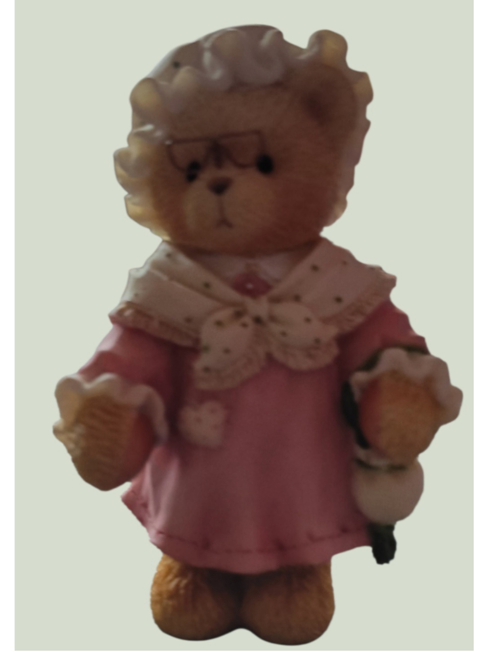 NIB Cherished Teddies Grandma Bear Figurine Pink Beige 
127914